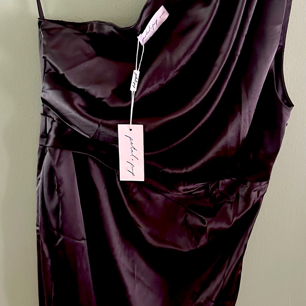 Petal & Pup Black One-Shoulder Formal Dress - Picture 3 of 4